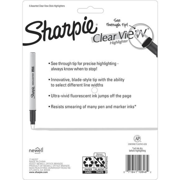 Highlighter,Clear View Highlighter with See-Through Chisel Tip,Stick Highlighter - Picture 3 of 7